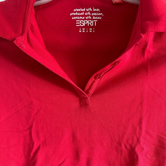 Red Esprit brand polo shirt/xs size - Picture 2 of 2